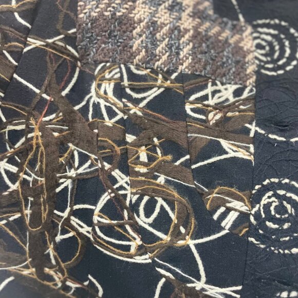 COAT BLAZER RARE Y2K FOREST GRUNGE SCRIBBLE PATTERN YARN RITUAL AESTHETIC R - Picture 12 of 17